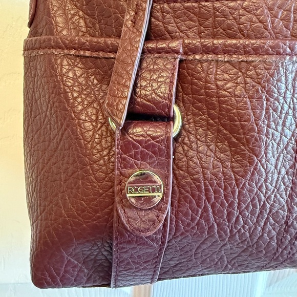 Rosetti Burgundy/Brown Faux Leather Purse/Shoulder Bag Preowned - Picture 7 of 11